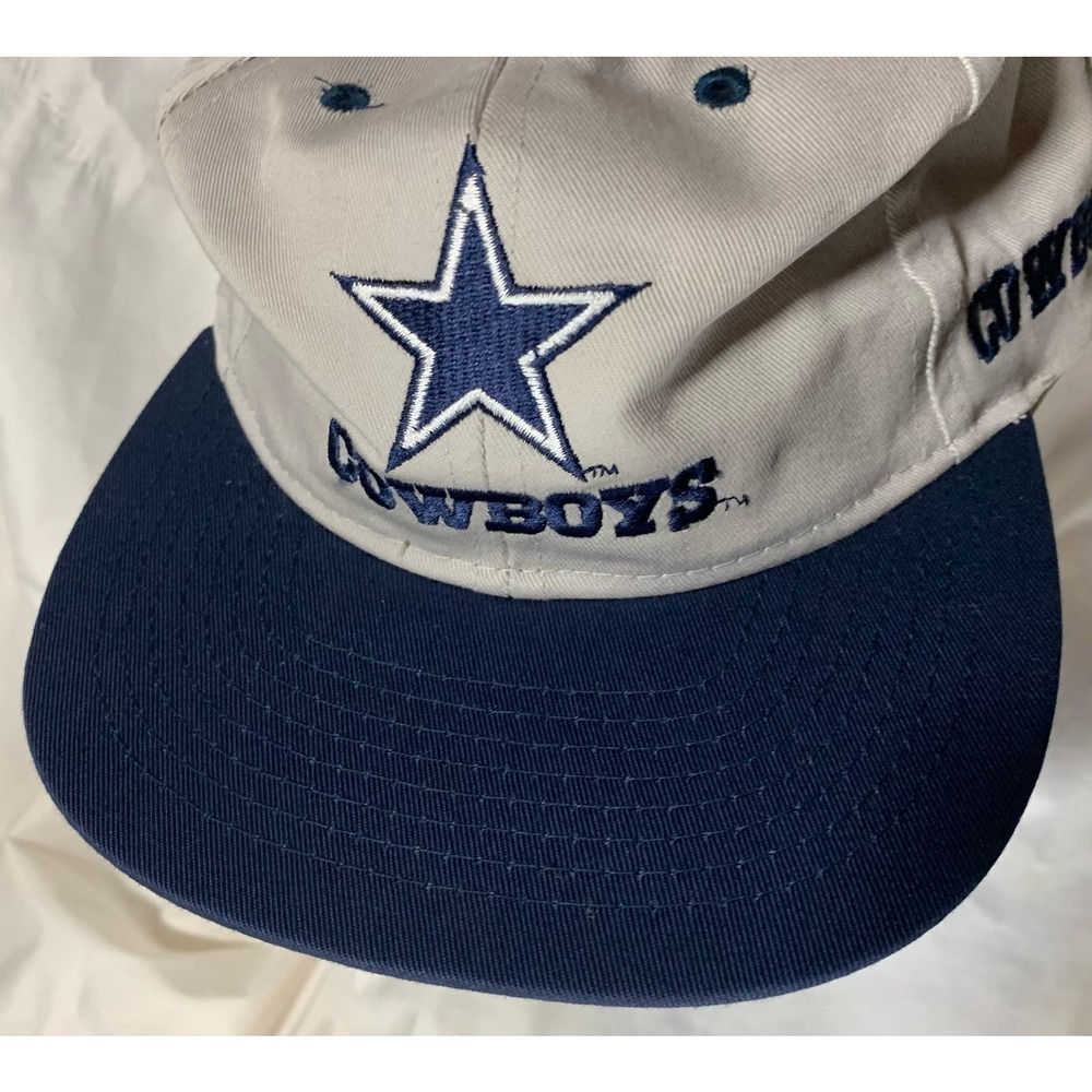 Dallas Cowboys Vintage 90's Logo 7 NFL Snapback Hat Cap NWT NOS Gray Competitor - Picture 3 of 13